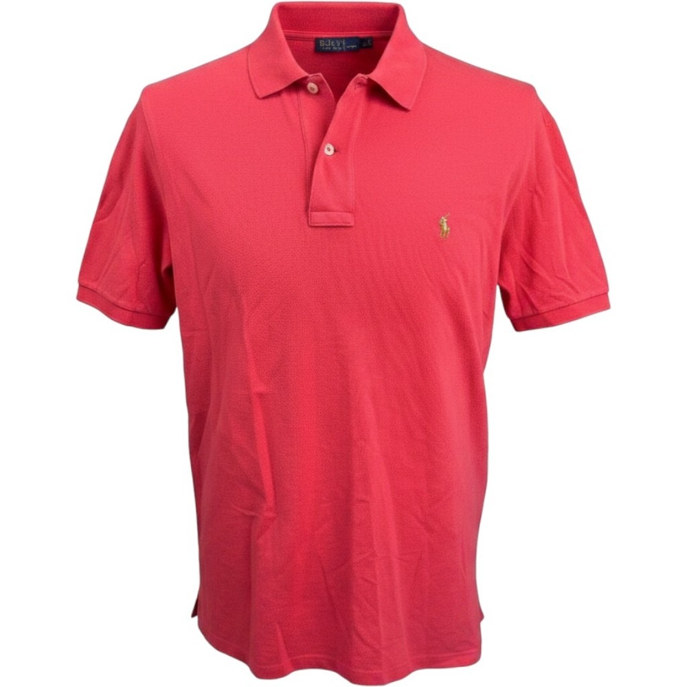 Polo Ralph Lauren Pima Cotton Pink Flesh Pony Golf Polo Shirt Large